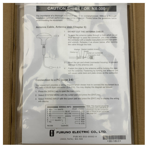 Furuno NX-300-H-D navtex prijemnik kit s antenom 