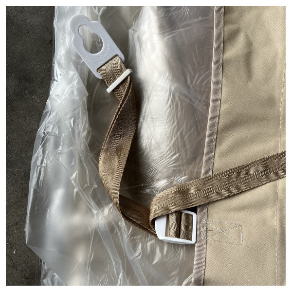 Toldo de cierre de popa de bañera transparente beige Sessa Marine con kit de instalación - 048088L1