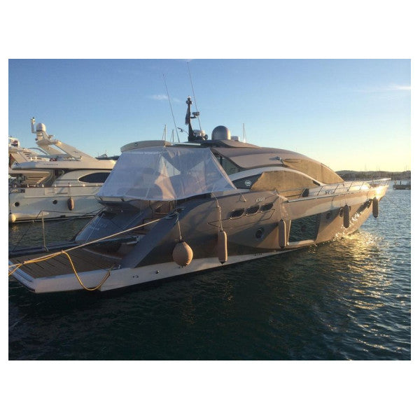 Sessa Marine C68 cubierta de red de popa en beige - 049062C