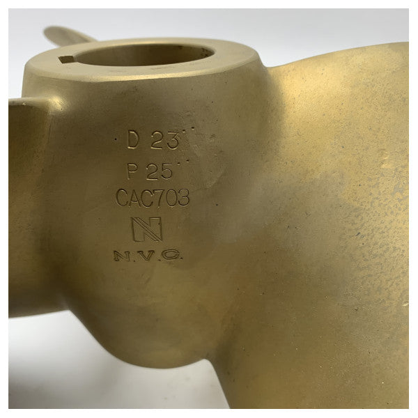 France Helices D23xP25 inch RH45 630 Bronze 3-Blade Marine Propeller for Durable and Efficient Boat Performance