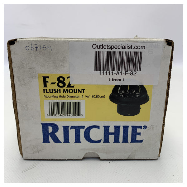 Ritchie F-82 Voyager Flüssigkeit Flush Mount Compass Schwarz schwarz