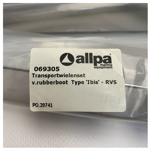 Allpa transporthjulsæt i rustfrit stål til Ibis-gummibåd - 069305