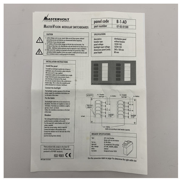 MasterVolt Master Vision Switchboard 10 Función-07-03-01500