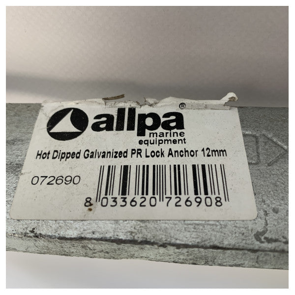 Allpa galvanisierte Typ Danforth 12 kg Anker - 072690