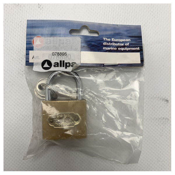 Allpa brass padlock with stainless steel bracket - 078895