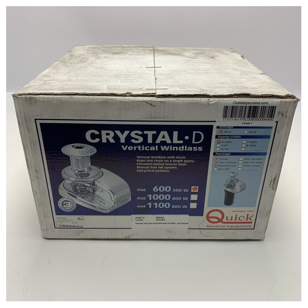 Quick Crystal 600 Vertical Windlass 500W | 6 mm | 12V - FSC00600D006A00