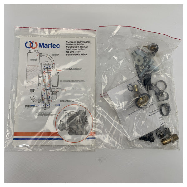 Intercambiador de calor de agua de mar de Martec para el motor Volvo Penta MD5 Fenix ​​- 901-1005