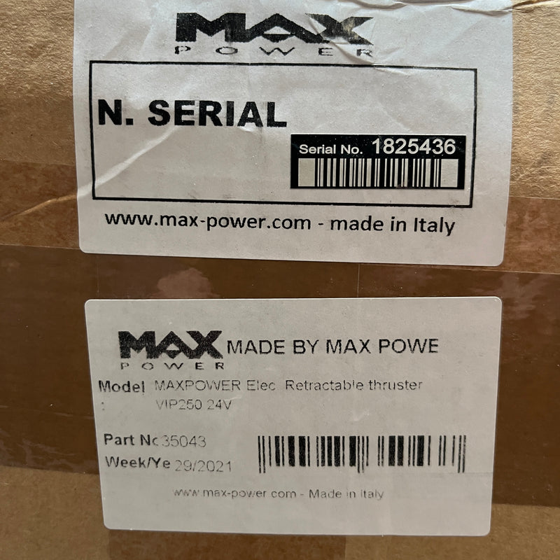 Max Power VIP 250 Einziehbarer Bugschub 24V | 145 kgf | 250 mm - 35043