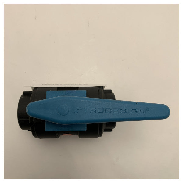 Trudesign 1-BSP 1 ίντσας μαύρη πλαστική σφαιρική βαλβίδα 1-BSP