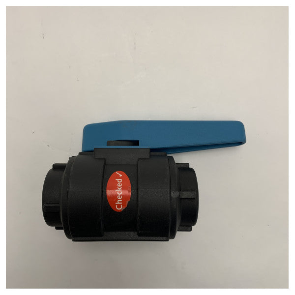 Trudesign 1-BSP 1 ίντσας μαύρη πλαστική σφαιρική βαλβίδα 1-BSP