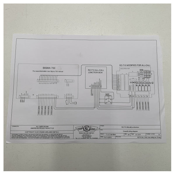 Radio Zeeland RZ710 Alle Anruf Junction Box