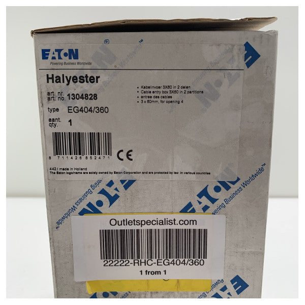 Eaton Holec Kabeleintrag 3 x 60 mm - EG404/360