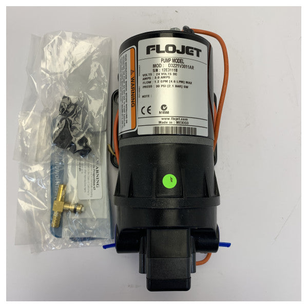フロジェット デュプレックス II ダイアフラム 新鮮水ポンプ 24V - 30 PSI 8L/m - D3221V3011AR 