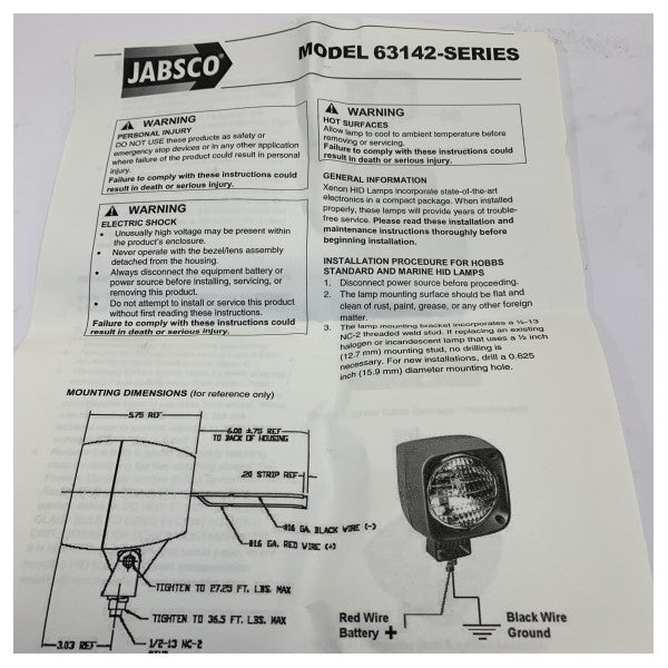 Jabsco Faro Xenon 24V Marine Flutlicht - 63142-0024 