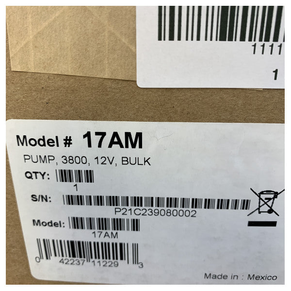 Rule 17AM dränkbar pump 3800 GPH 12V - kraftfull marin länspump 