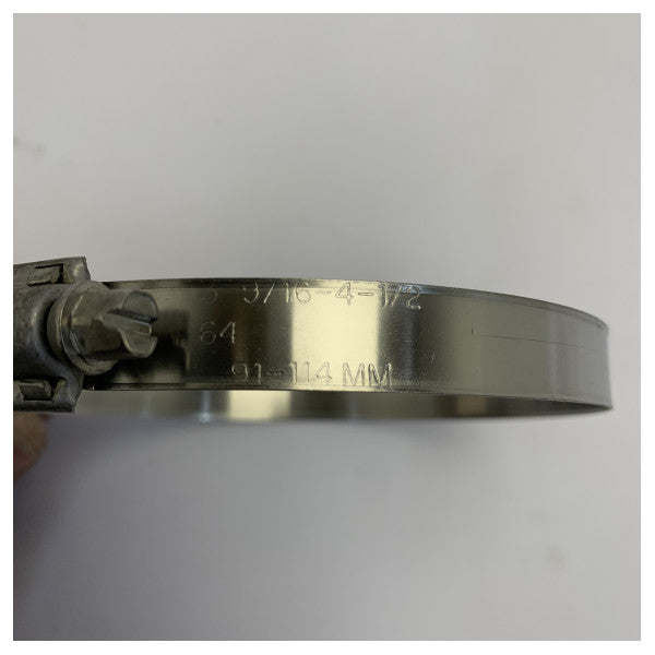Norma W4 Stainless Steel Hose Clamp 91-114mm - High-Quality Marine Clamp - Stainless Steel 316 