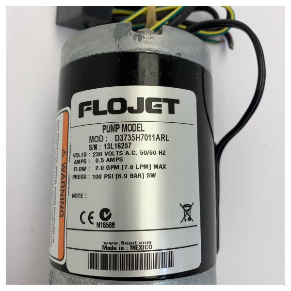 Flojet MPU 230V E/S 3C SW100 7,6 LPM membranpumpe - marint vandpumpe 