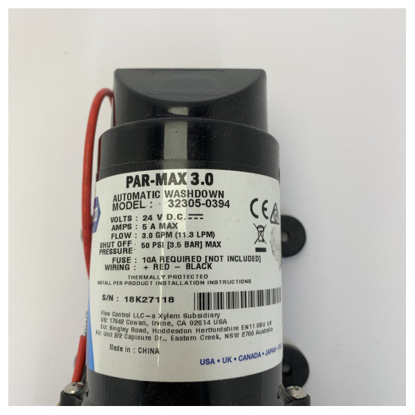 Jabsco PAR-Max 3.0 GPM pumpa za pranje 24V 32305-0394 
