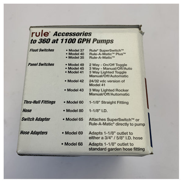 Rule 500 GPH Bilgepumpe 24V - Modell 26D - Marinebilgepumpe 