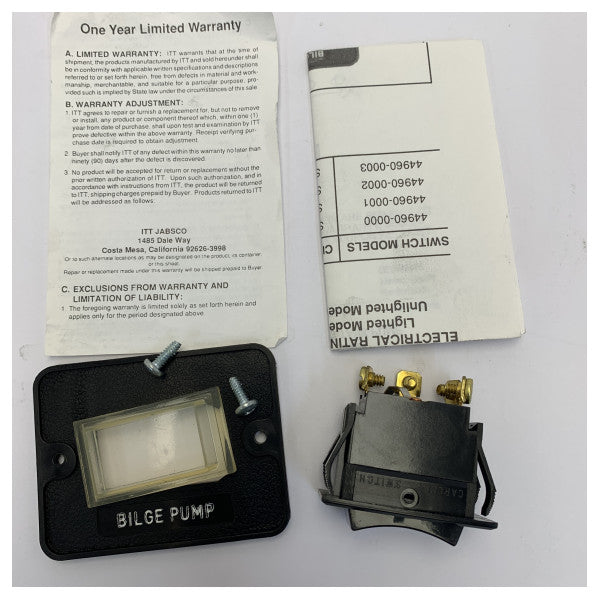 Jabsco 44960-0000 Osvijetljeni 3-putni prekidač 12V - Pomorski pumpa za vodu prekidač 