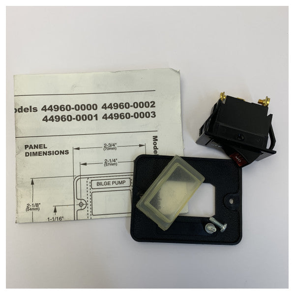 Jabsco 44960-0002 Prekidač za pumpu za vodu - Osvijetljena 2-smerna ploča - 12V 