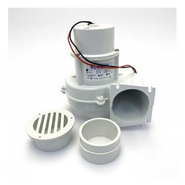 Ocean Technologies Marine Air Extractor 12V - Lüftungsset mit Schlauch und Gitter 
