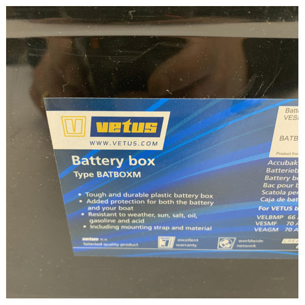 Vetus BATBOXM batteribox för VELBMP66 VESMF och VEAGM70 