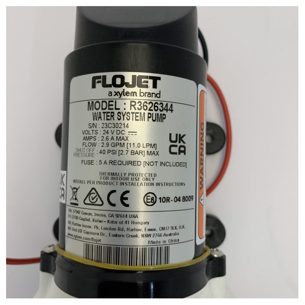 Flojet R3626344A System ciśnieniowy wody - morska pompa wodna 