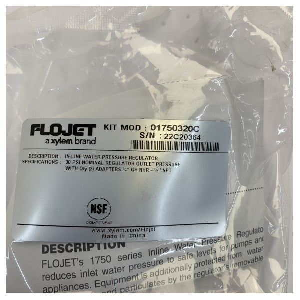 Flojet Su Basınç Regülatörü 30 PSI - 01750320C 