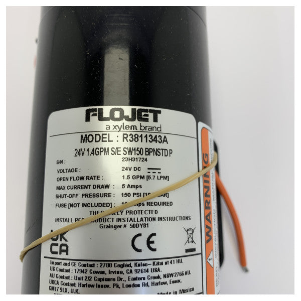 Flojet R3811343A триплексний мембранний насос - 24V - автоматичний морський водяний насос 