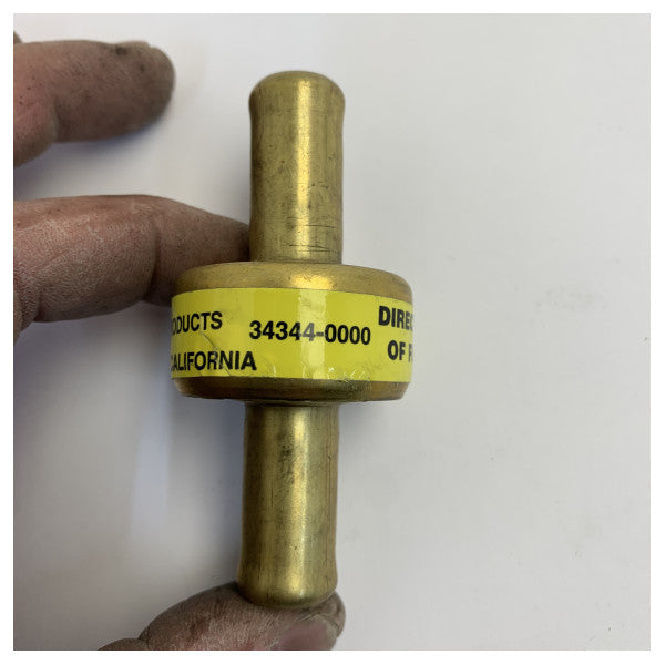 Jabsco 34344-00 Pirinç Geri Dönüşsüz Vana - 1/2 inç Hortum Girişi 