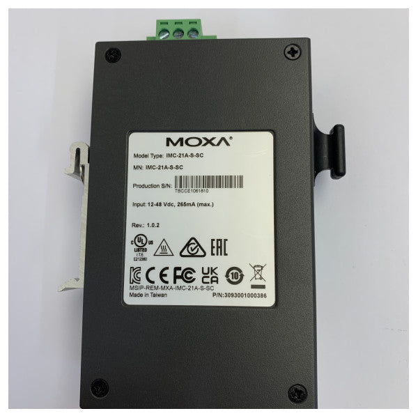 Moxa IMC-21A-S-SC Industrial Ethernet-to-Fiber Media Converter 10/100BaseT(X) to 100BaseFX 