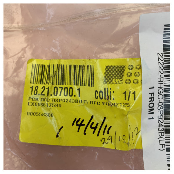 Furuno FR-2125 Radar de banda X PCB 03P9243B(LF) RFC Marine Electronics 