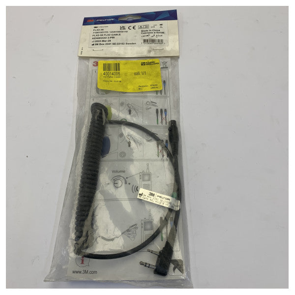 3M Peltor FLX2-36 Καλώδιο σύνδεσης για ασύρματους Kenwood 2 ακίδων | Αξεσουάρ επικοινωνίας 