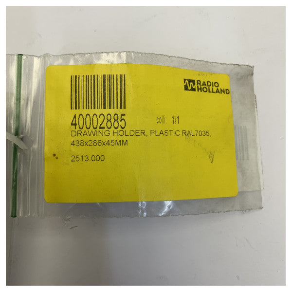 Rittal SZ 2513000 Plastic Wiring Plan Pocket DIN A3 Landscape - RAL 7035 