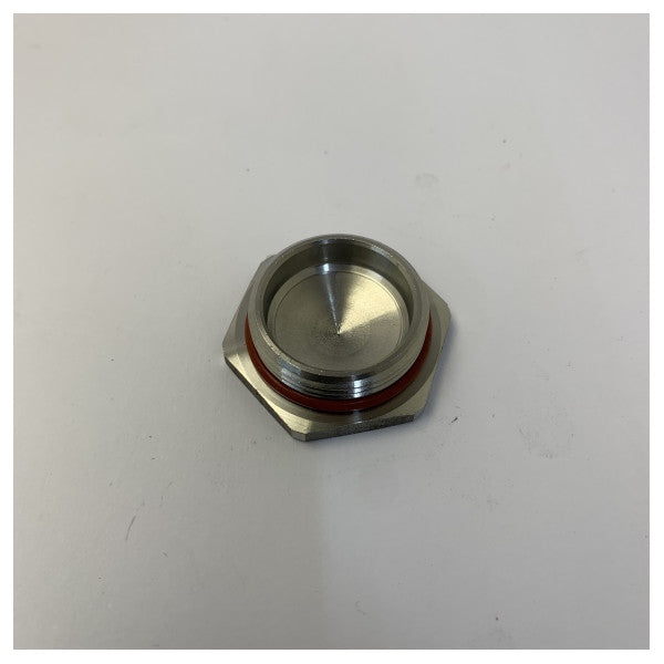 Hummel M25x1.5 V-INOX Blind Plug with VMQ Silicone Seal - Stainless Steel