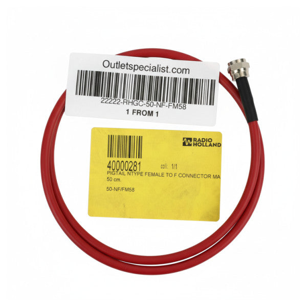 Cabo Pigtail Coaxial N-Type fêmea para F-Type macho 50 cm RG58 