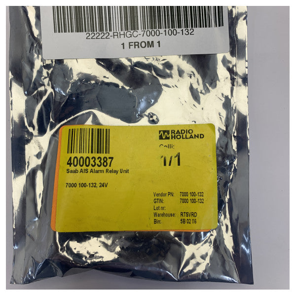 Saab Unité de relais d'alarme AIS 7000 100-132, électronique marine 24V 