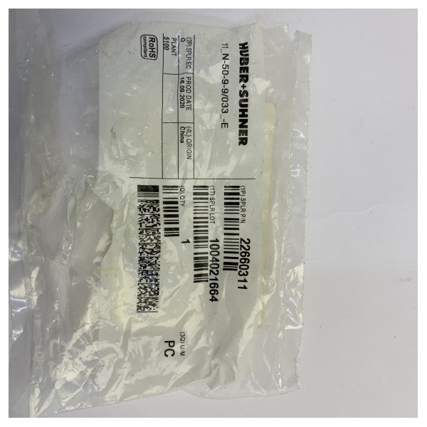Huber+Suhner N-Type Female Crimp RF-Anschluss 11_N-50-9-9/033_-E 