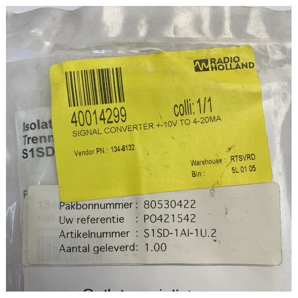 Pepperl+Fuchs S1SD-1AI-1U.2 Signalkonditionerare 24VDC ±10V DIN-skenemontering 