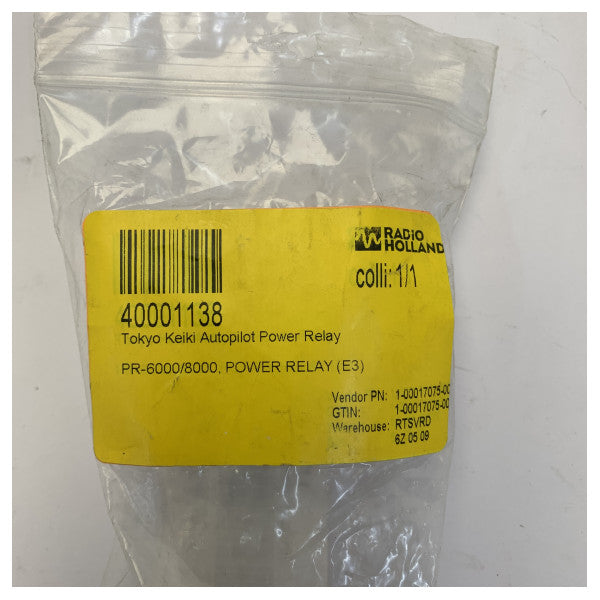 Przekaźnik zasilania autopilota Tokyo Keiki PR-6000/8000 (E3) 