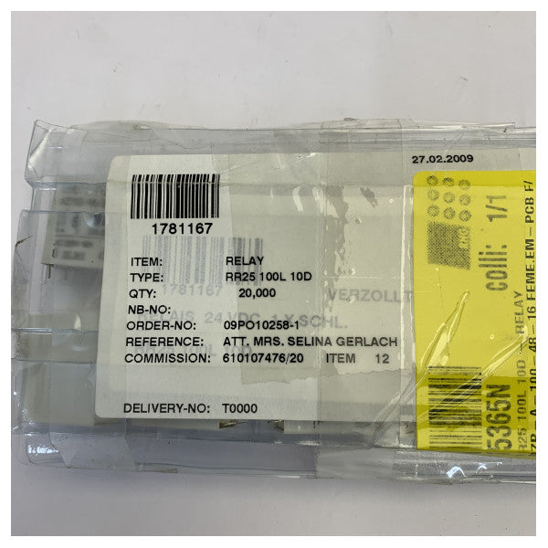 ZETTLER RR25-100L-10D 船舶・産業用電気リレー 