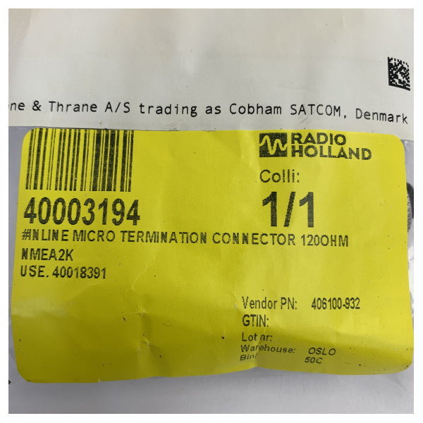 Cobham 406100-932 Złącze elektryczne BeCu klasy morskiej 