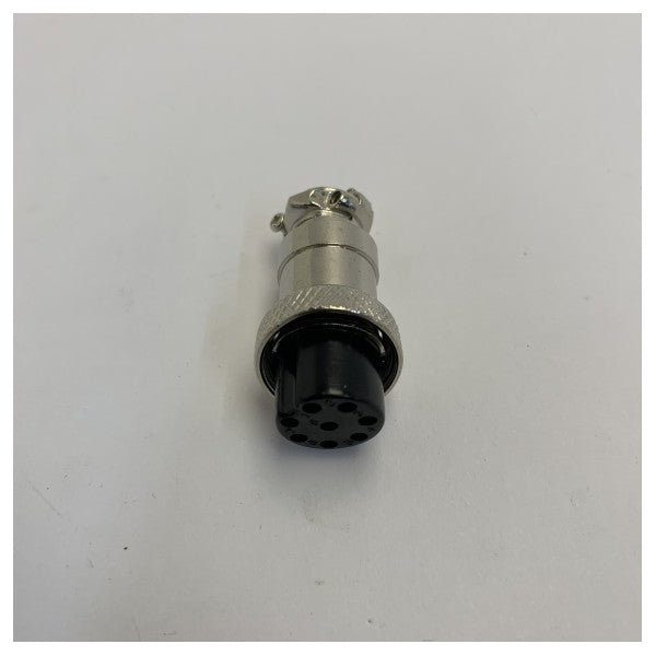 Conector eléctrico marino circular de 8 pines, enchufe con manguito y bloqueo roscado - 42-243-98 