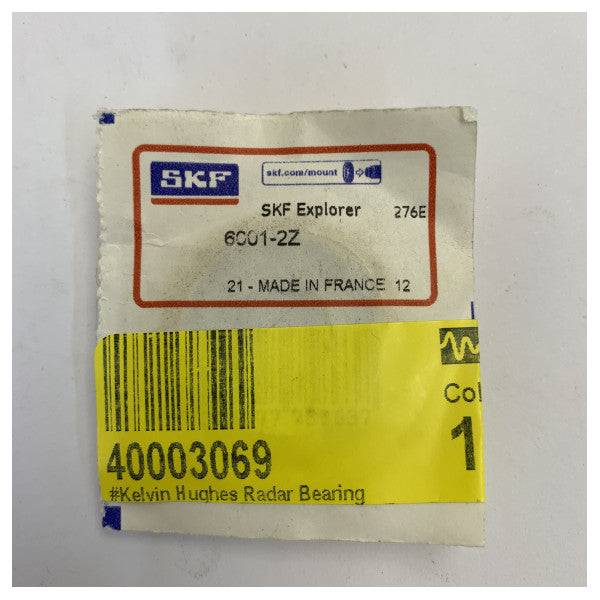 SKF 6001-2Z Rolamento de Esferas de Ranhura Profunda para Sistemas de Radar Marítimo Kelvin Hughes 