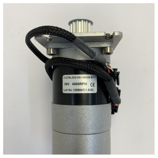 SERVO DC Brushless Motor with Pulley and Mounting Plate - S-62-134492 - New 