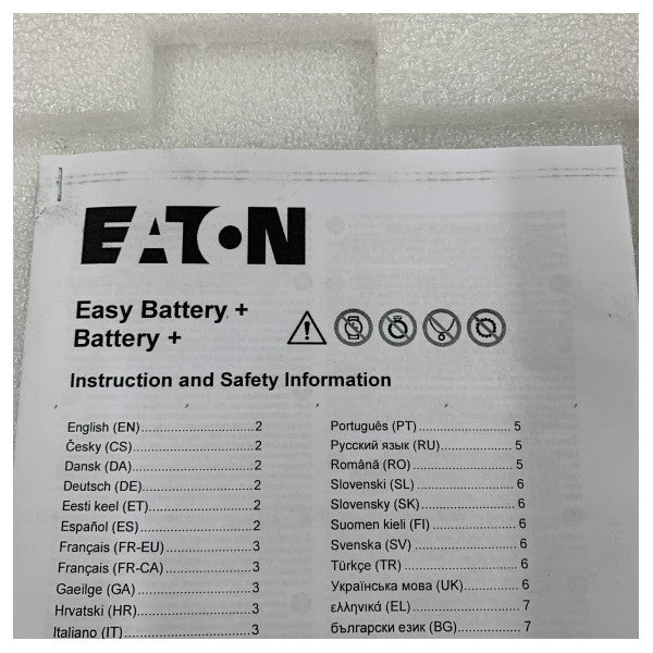 Eaton Easy Battery+ EB008WEB Kit ta' Sostituzzjoni - Batterija Marittima ta' Ħamma Sealed Lead-Acid 