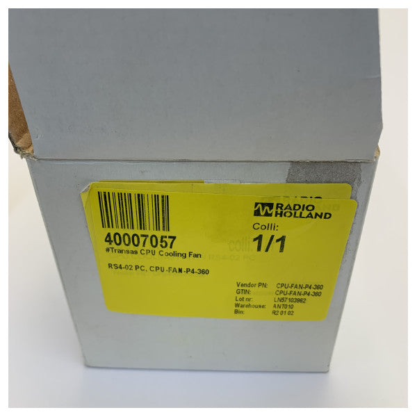 Transas RS4-02 PC CPU-kylfläkt CPU-FAN-P4-360 reservdel 