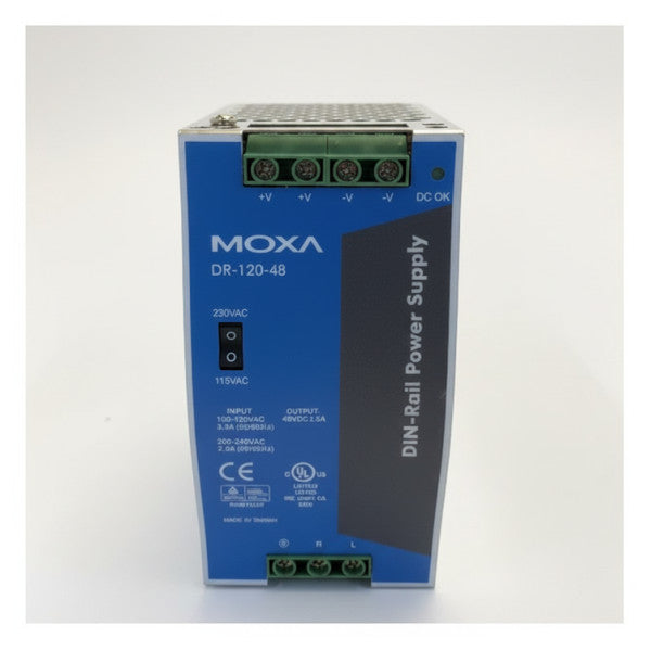 Moxa Mean Well DR-120-48 DINレール電源 48V 2.5A 120W 産業用PSU 