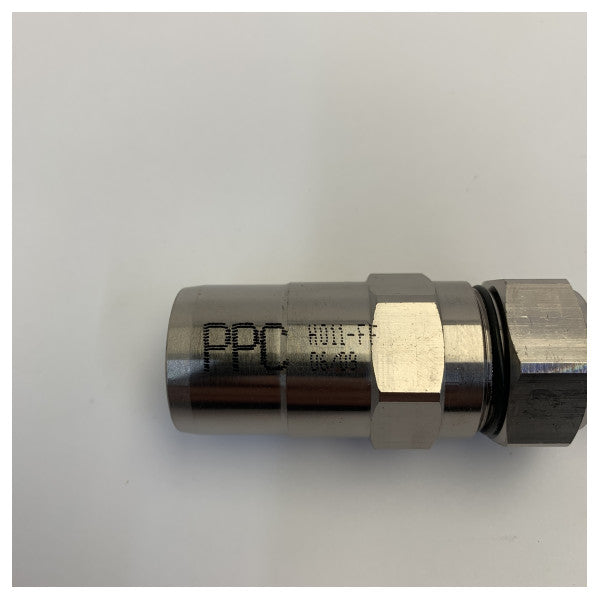 PPC H011FF Coaxial Connector for Coax-3 FB20 to F-Type Female 